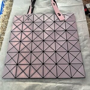 Issey Miyake Pink Geometric Panel Tote